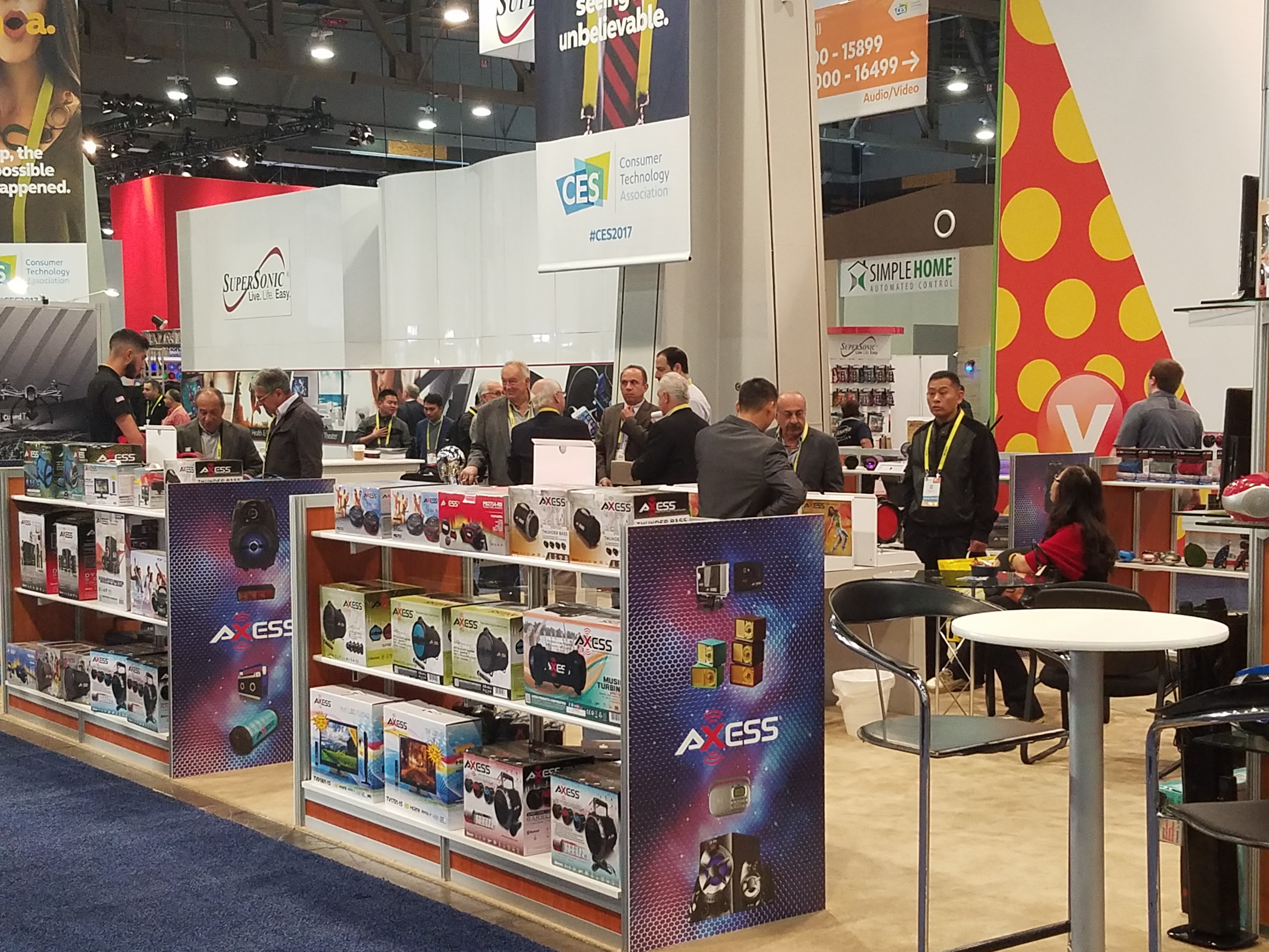 TECHOM Electronics stand at CES 2017, Las Vegas